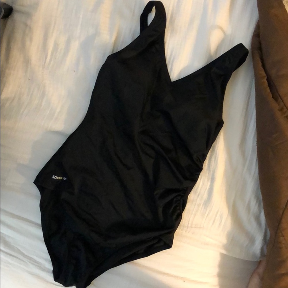 Speedo black one piece swimsuit for women